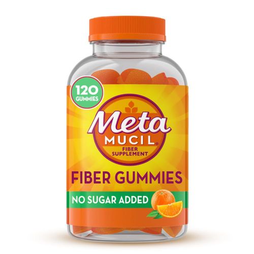 Suplemento de fibra Metamucil Fiber Gummies Orange 5 g 120 unidades