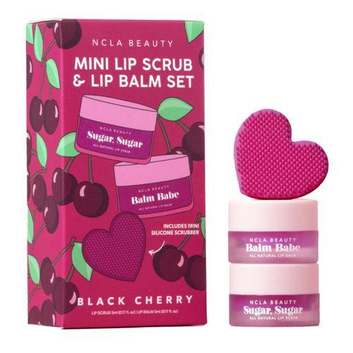 Set de exfoliante y bálsamo labial NCLA Beauty Black Cherry