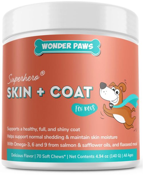 Suplemento para perros Wonder Paws para piel y pelaje masticables blandos 140 g