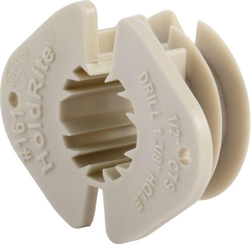Abrazadera aislante HoldRite para soporte de tubería de 1/2 pulgada para montante pasante