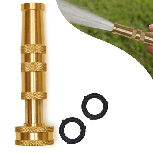 Boquilla para manguera de jardín Morvat de latón ajustable con rosca de 3/4"