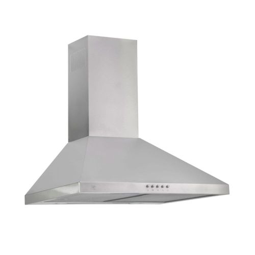 Campana para cocina de pared piramidal 60cm 3 Velocidades, Doble Filtro de malla metálica y Filtro de carbón activado, Extrae y Purifica Avera CEP60