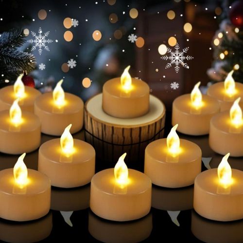 Eloer Velas LED tipo té sin llama 100 unidades amarillo cálido