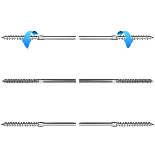 Tornillos lag de acero inoxidable T316 Steel DN Mate con rosca derecha e izquierda