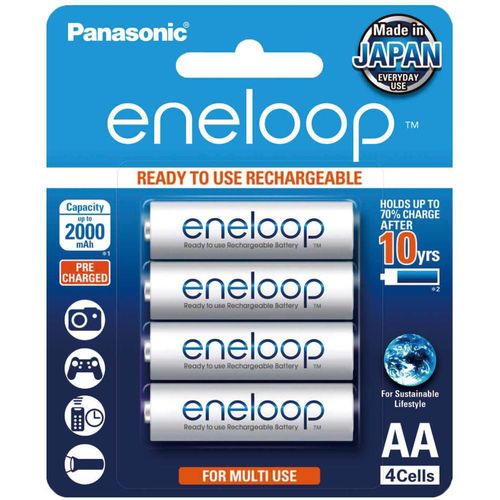 PANASONIC RECARGABLE ENELOOP AA 4 UNIDADES 2000 MAH