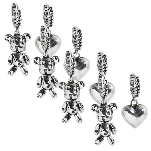 Pendientes con Corazones MXOVE-004 BearLove01 Aretes hermosos