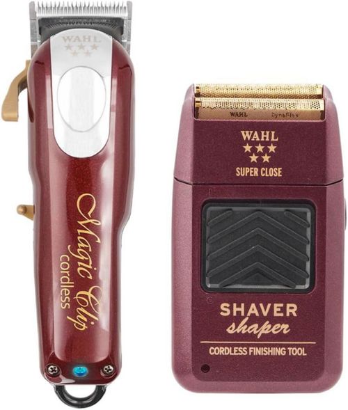 Combo Cortadora Inalambrica Wahl Magic Clip + Afeitadora Wahl Shaver