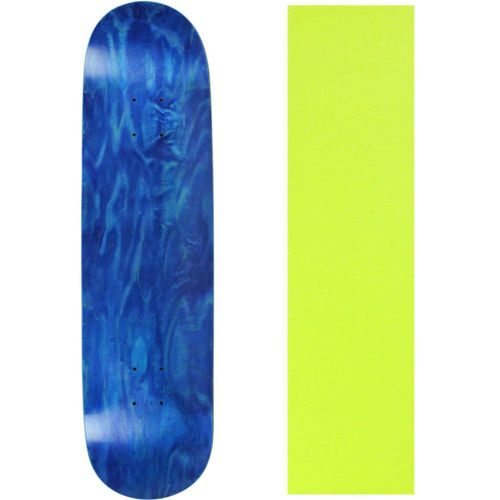 Tabla de skateboard Moose 7.75" azul amarillo con lija