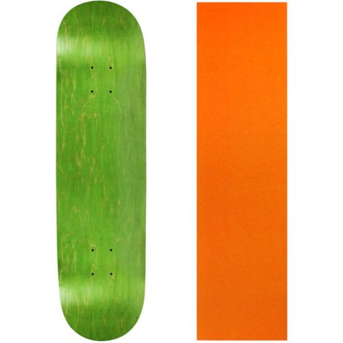 Tabla de skateboard Moose 8.5" verde con lija naranja