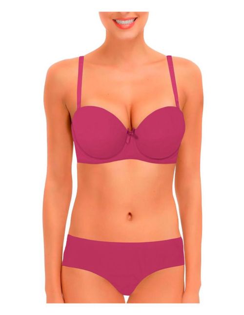 Set De Bra Y Panty Sin Costuras Tatys Fashion 6097  Push Up
