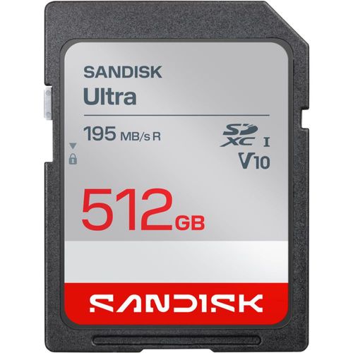 Tarjeta SD Sandisk Ultra 512 GB 195 MB/s Full HD V10 U1