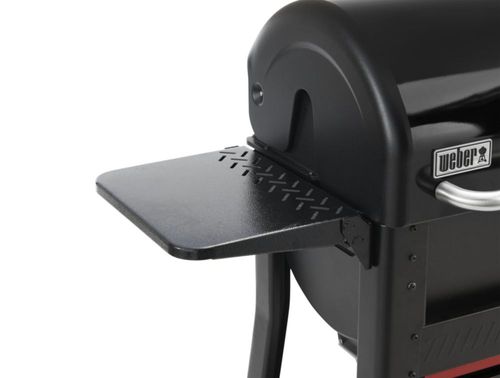 Mesa lateral para pellet Weber Searwood 600XL con repisa plegable
