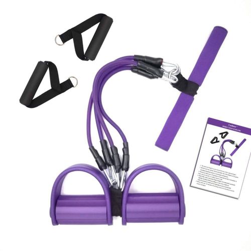 Bandas de resistencia sanmily con pedal para pies de 4 tubos y asas