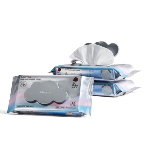 Toallitas húmedas para bebé Bc Babycare Cloud Max hipoalergénicas paquete de 3