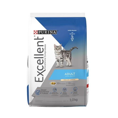 Pro plan excellent adulto cat 3 kg original sellado