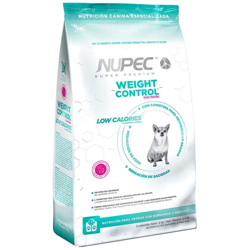 Nupec weight control razas pequeñas 2 kg original sellado