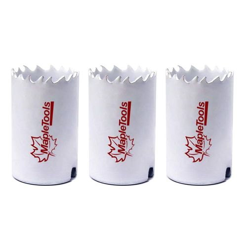 Kit de 3 sierras copa bimetalica 1-9/16 pulg maple tools