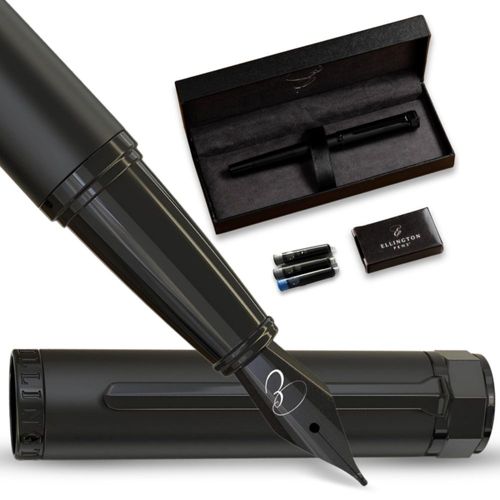 Juego de pluma estilográfica Ellington Pens Stealth de punta fina