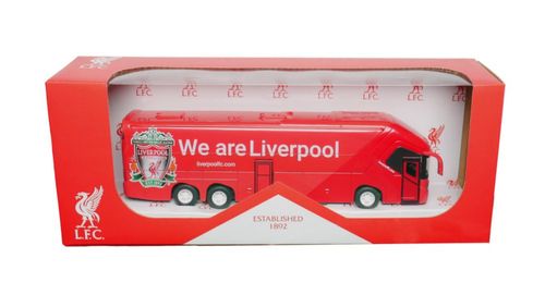 Autobús miniatura del Liverpool FC de metal fundido Sockers