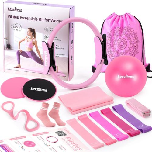 Kit de Pilates Leychves de 12" con aro pelota y bandas