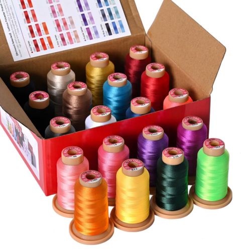 Hilo de bordar Poolin 20 colores 800 m 40WT poliéster