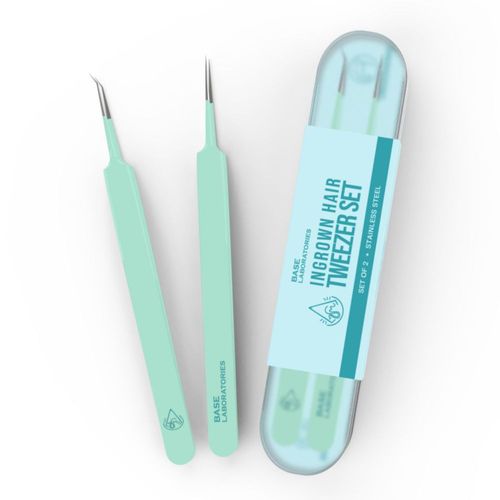 Set de pinzas BASE LABORATORIES para vellos encarnados 2 piezas