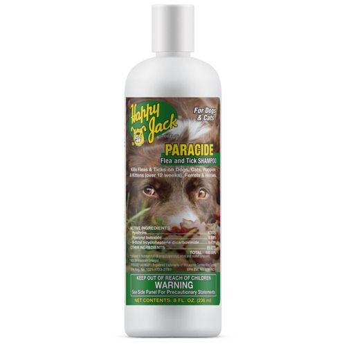 Shampoo HAPPY JACK Paracide para pulgas y garrapatas 236 ml