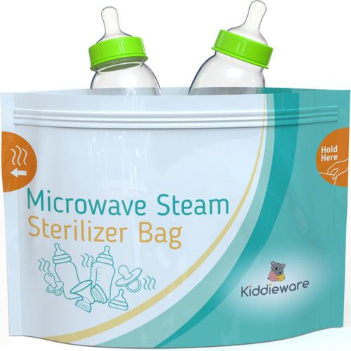 Bolsas esterilizadoras para biberones Kiddieware paquete de 10 para microondas