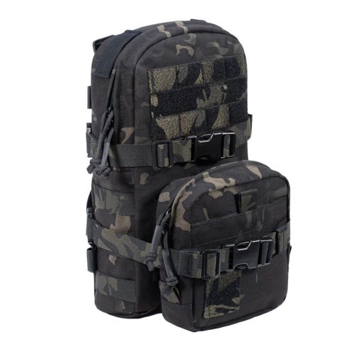 Mochila de hidratación táctica CLTAC MOLLE para exteriores negro camuflaje