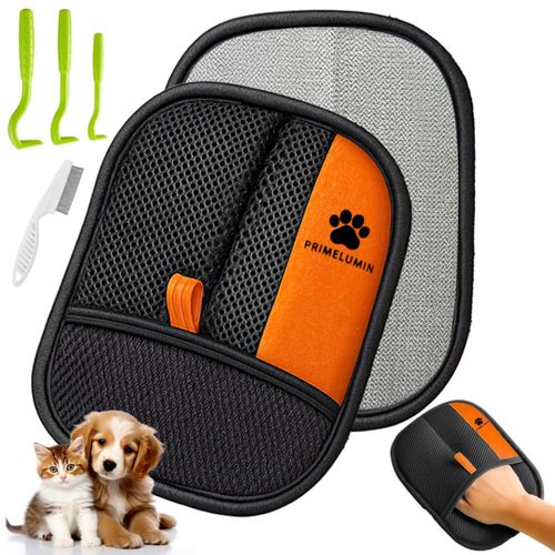 Guante quitapelos para mascotas PRIMELUMIN electrostático reutilizable