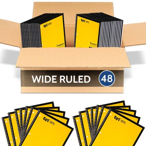 Cuaderno espiral EPI de rayado ancho 48 unidades 27 x 20 cm