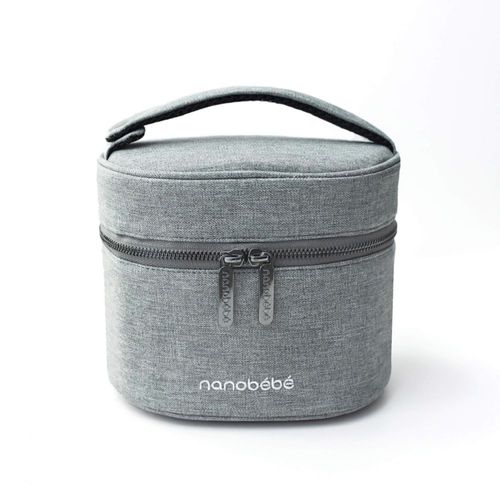 Bolso térmico de viaje Deluxe para biberones Nanobébé gris