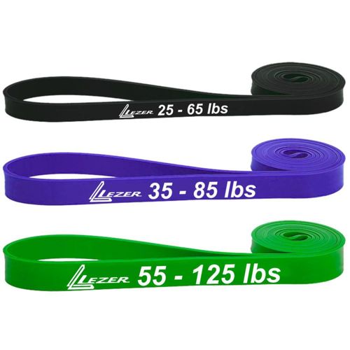Bandas de resistencia LEZER set pesado de 3 para entrenamiento