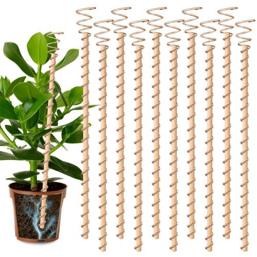Estacas para plantas Doksving de 34 cm alambre de cobre en espiral 10 piezas