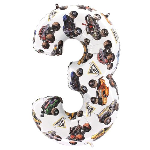 Globo de foil número 3 Monster Jam de 66 cm Toyland