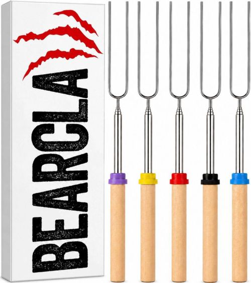 Varillas para asar malvaviscos BEARCLAW de 81 cm paquete de 5