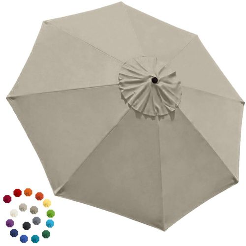 Toldo de repuesto para sombrilla de patio EliteShade 274 cm 8 varillas beige