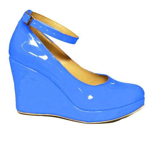 Zapatilla Pumps de plataforma 9 cm con pulsera Turquesa para mujer Nyxmart