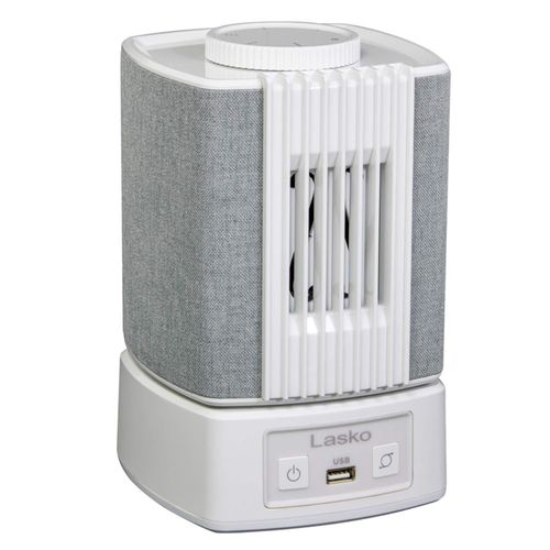 Lasko SB101 SlumberBreeze - Ventilador de mesa pequeño 2 en 1 y máquin