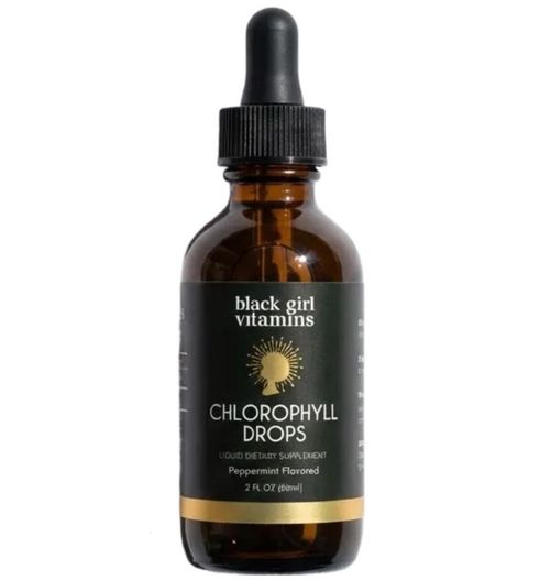 Gotas de clorofila líquida Black Girl Vitamins sabor menta 60 ml