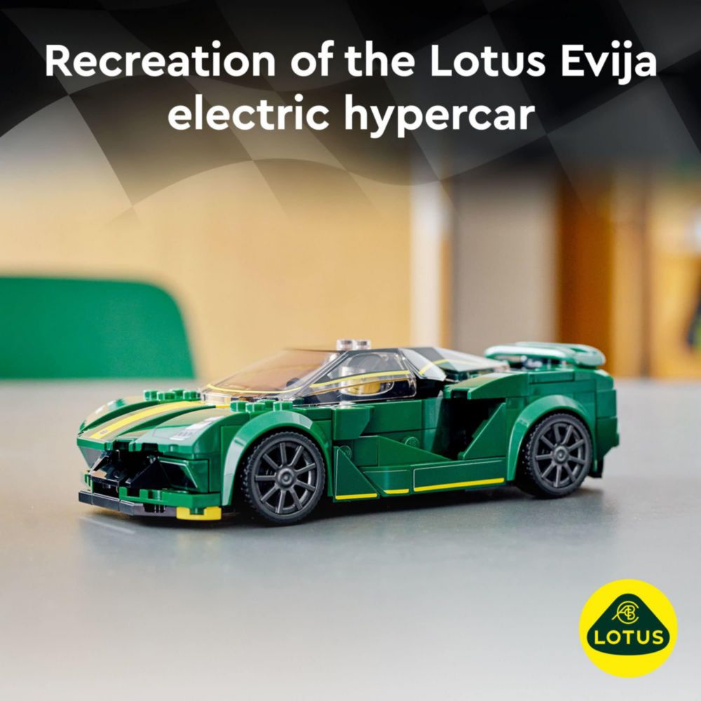 LEGO® Speed Champions 76907 Lotus Evija; Modelo Coleccionable del Auto