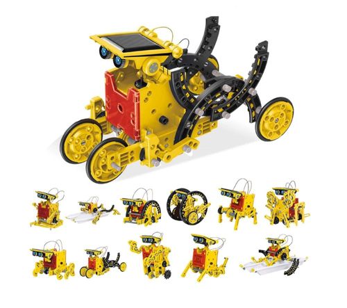 PicassoTiles Stem - Robot Transform de energía Solar para niños, Apren