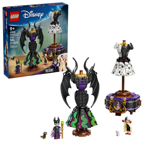 LEGO | Disney Villains Trajes de Maléfica y Cruella De Vil Set de Cons
