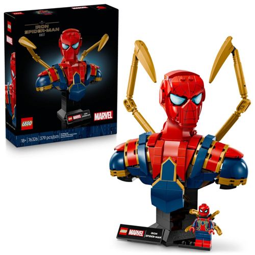 Lego | Marvel Busto de Iron Spider-Man Set de Construcción Coleccionab