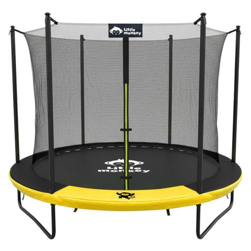 Trampolin Brincolin 12 Pies 37 m Little Monkey Uso Rudo Soporta 260 kg con Malla de Seguridad Exterior Resistente para Ninos y Adultos