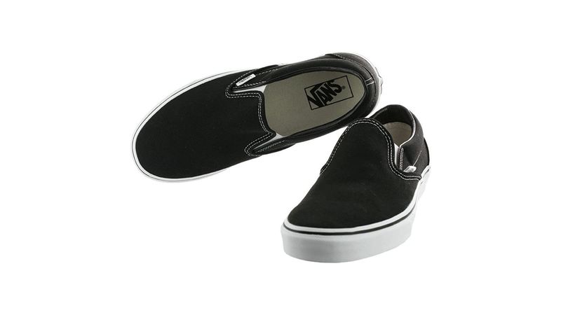 Tenis Vans Cl sico Slip On Blk Wht Mujer Sin Cordones Elektra