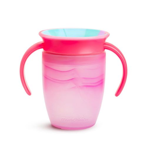Entrenador Munchkin Miracle 360 de Sippy Cup 200 ml con asas color rosa
