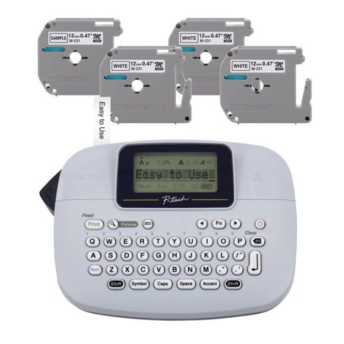 Rotuladora Brother PT-M95 P-Touch monocromática con 4 cintas