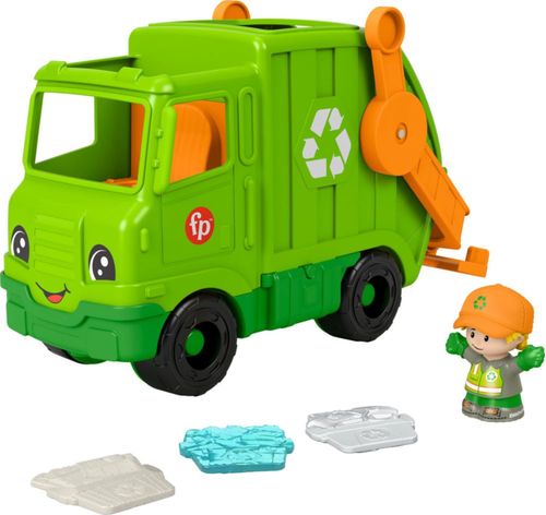 Camión de reciclaje de juguetes Fisher-Price Little People de 1 año o más