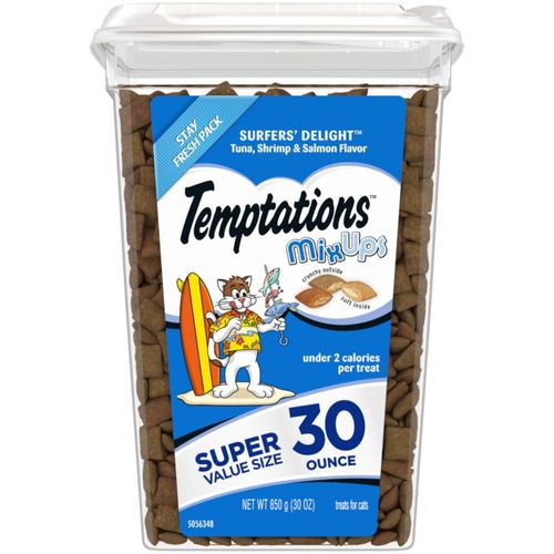 Cat Treats Temptations MixUps Surfer's Delight tarro de 30 onzas